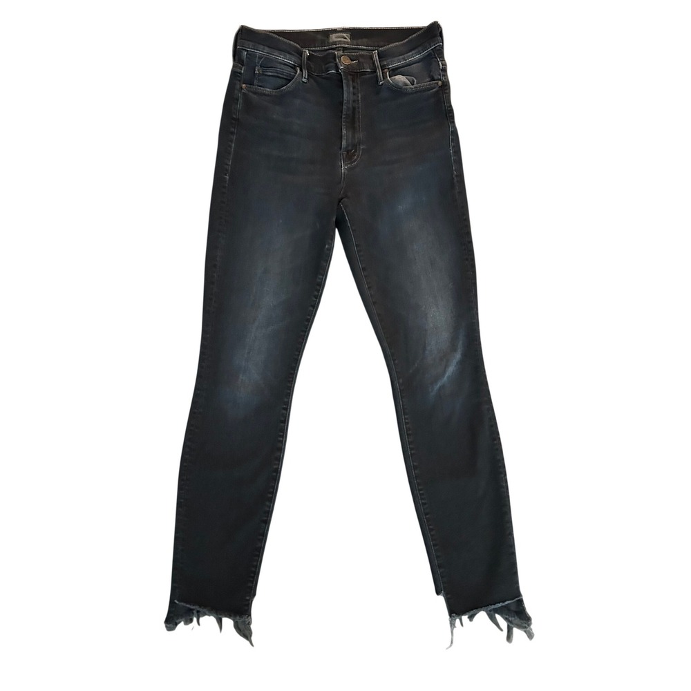 Mother The Stunner Zip Two Step Fray Jeans Last Call Dark Wash Skinny 27 (1227)